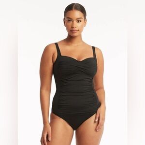 Sea Level Australia Eco Essentials Twist Front Tankini Sz US 16